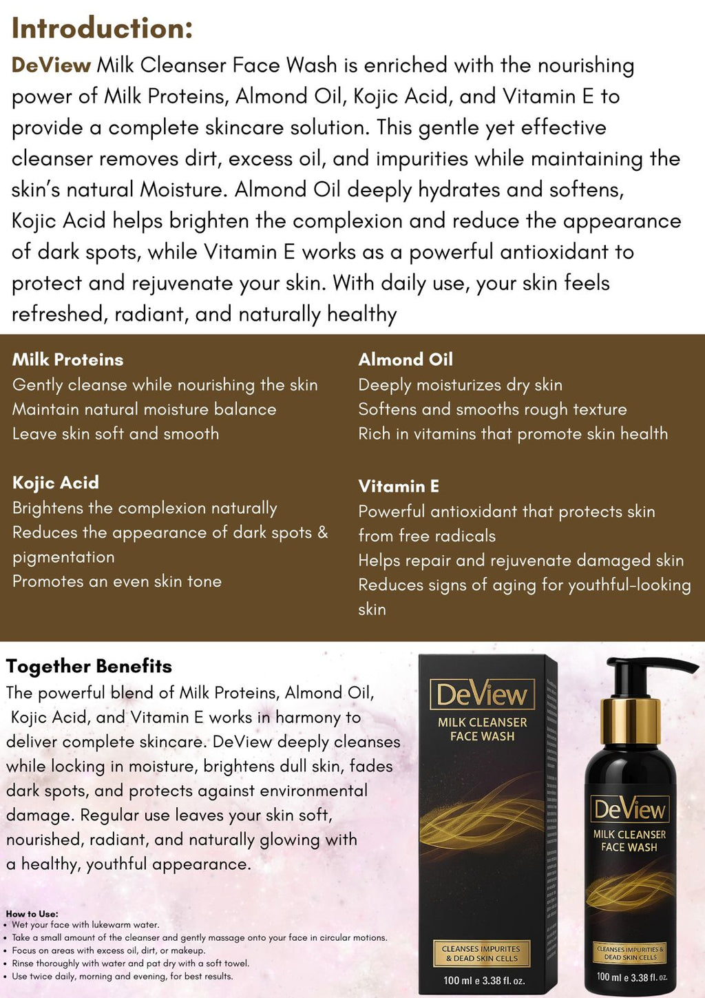 DeView Milk Cleanser FaceWash