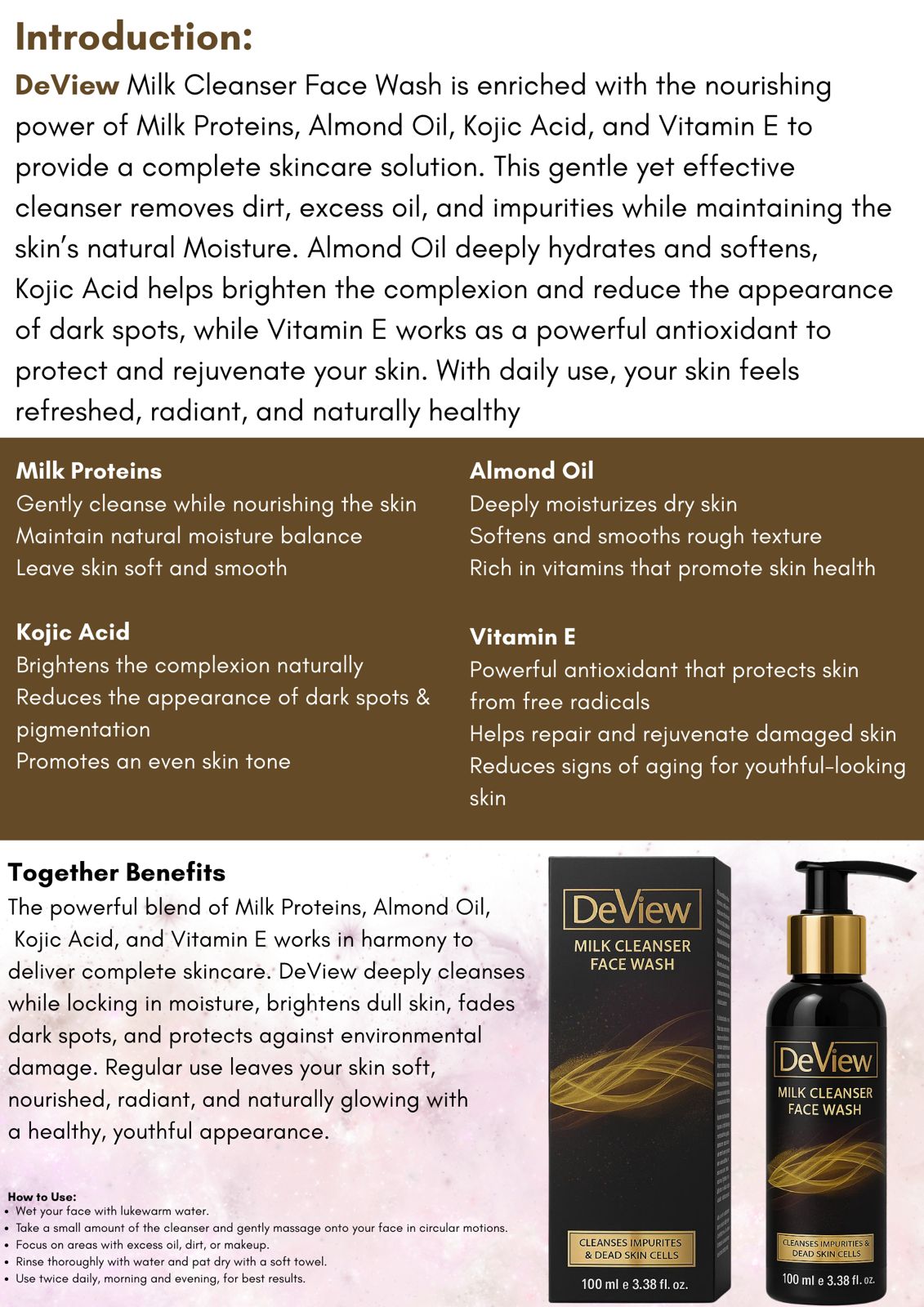 DeView Milk Cleanser FaceWash
